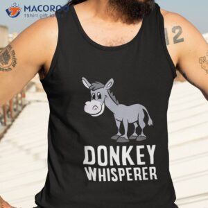 funny donkey lover whisperer shirt tank top 3