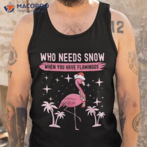 funny flamingo tropica christmas in july shirt tank top