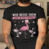 Funny Flamingo Tropica Christmas In July Shirt