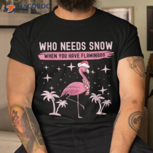 funny flamingo tropica christmas in july shirt tshirt