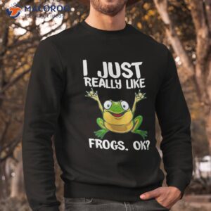 funny frog gift for kids cool tadpole lover shirt sweatshirt