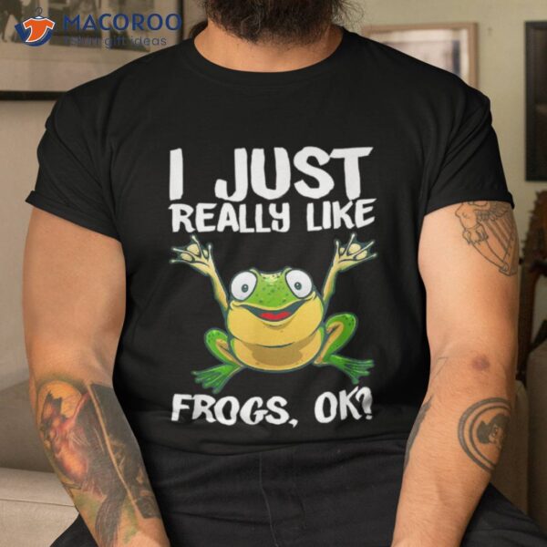 Funny Frog Gift For Kids Cool Tadpole Lover Shirt