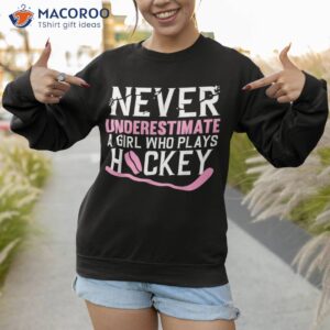 funny hockey art for girls field player sport shirt sweatshirt 1