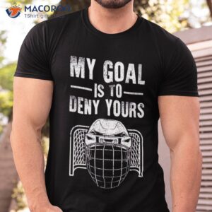 funny ice hockey goalie design kids player shirt tshirt