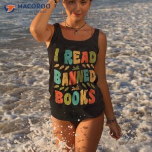 funny librarian freedom reader grunge i read banned books shirt tank top 3
