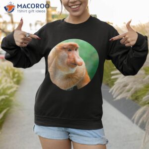 funny long nosed proboscis monkey shirt sweatshirt 1