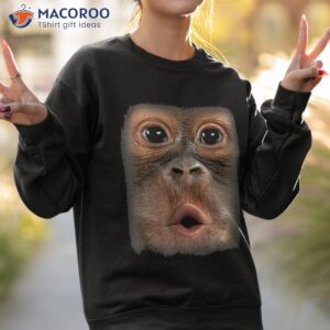 funny monkey face blowing shirt sweatshirt 2