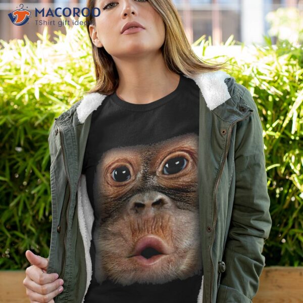 Funny Monkey Face Blowing Shirt