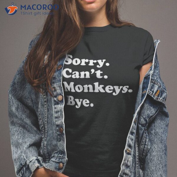 Funny Monkey Gift For Boys Or Girls Shirt