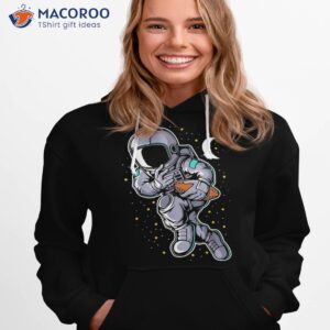 funny moonwalker playing with pigskin in the space shirt hoodie 1