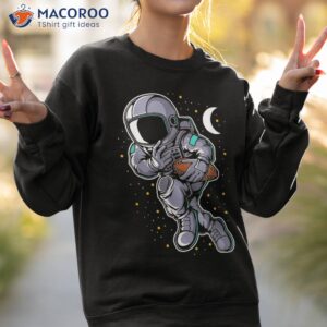 funny moonwalker playing with pigskin in the space shirt sweatshirt 2