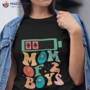 funny mothers day mom of 2 boys outfit from son groovy shirt tshirt 1