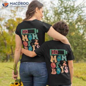 funny mothers day mom of 2 boys outfit from son groovy shirt tshirt 2