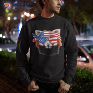 funny red panda bear american flag indepedence day july 4th shirt sweatshirt