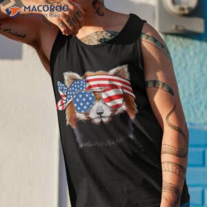 funny red panda bear american flag indepedence day july 4th shirt tank top 1