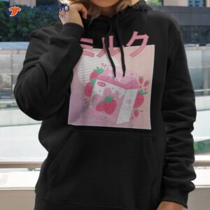 funny retro 90s japanese kawaii strawberry milk shake carton shirt hoodie 2