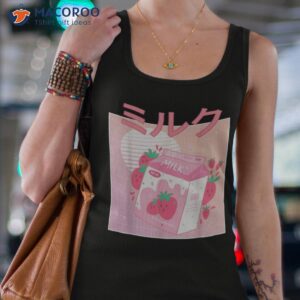 Funny Retro 90s Japanese Kawaii Strawberry Milk Shake Carton Shirt