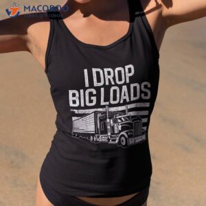 funny trucker design for semi truck driver lover shirt tank top 2