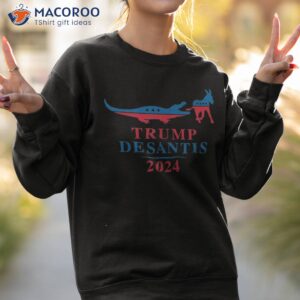 funny trump desantis 2024 florida alligator donkey america shirt sweatshirt 2