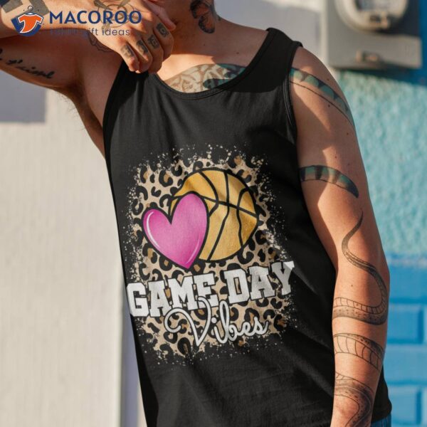 Game Day Basketball Leopard Print Girls Shirt