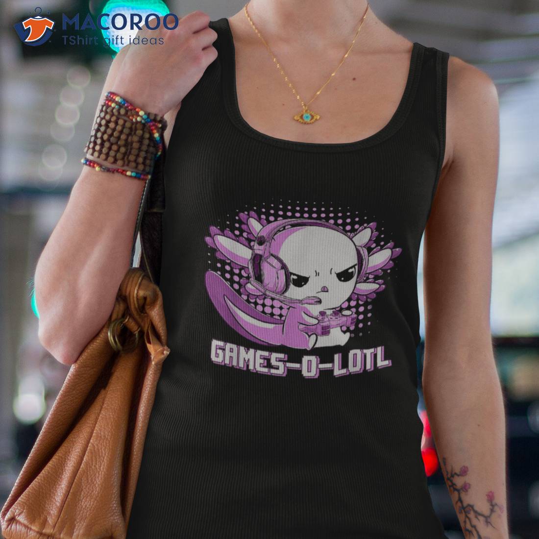 Gamesolotl Axolotl Video Gamer Kawaii Pastel Goth Anime Shirt