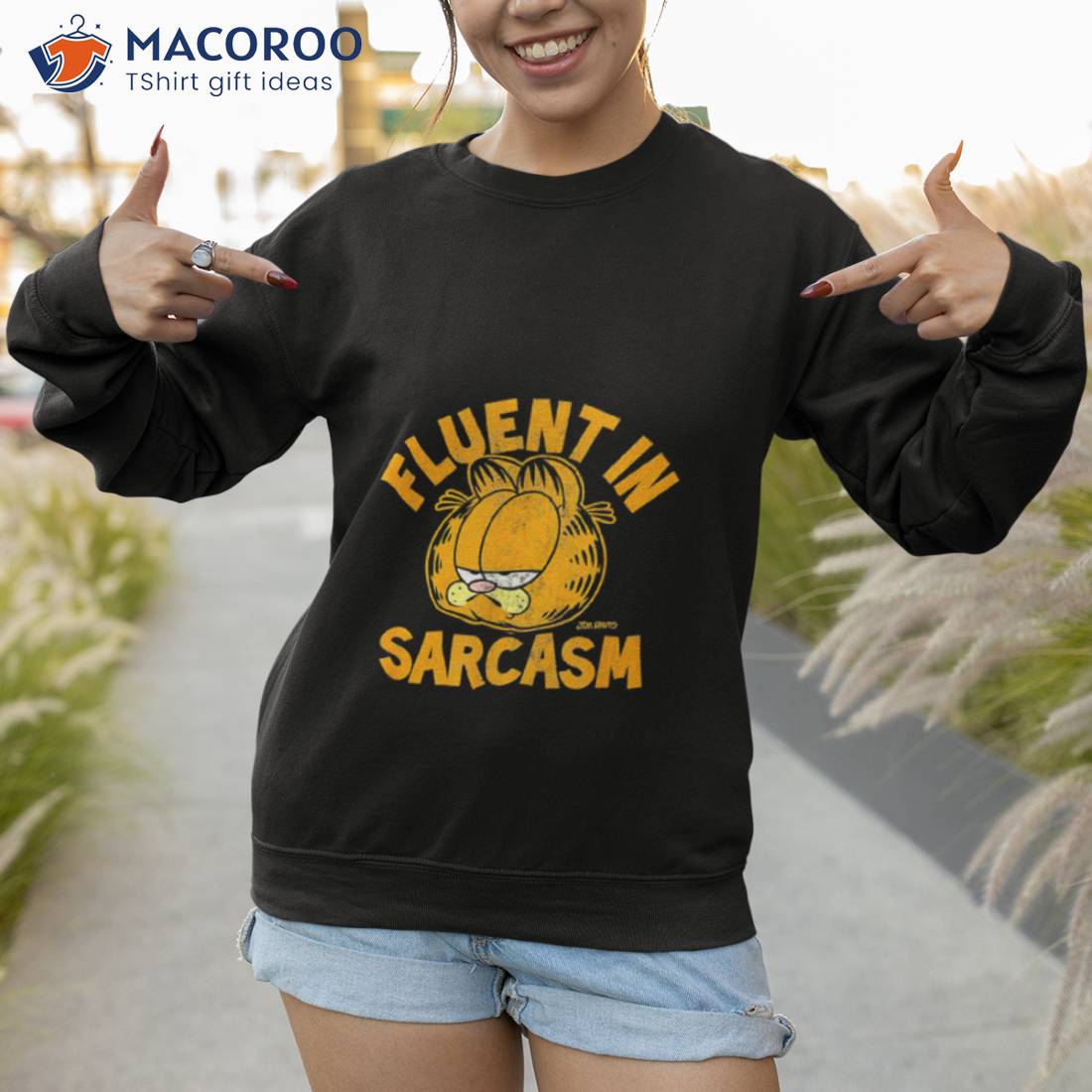 Garfield Fluent In Sarcasm Shirt Garfield Fluent In Sarcasm Shirt