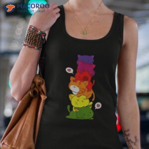 gay pride cat lgbt kawaii cats pile cute anime rainbow flag shirt tank top 4