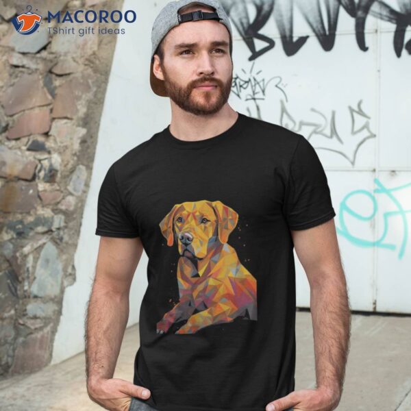 Geometric Labrador Retriever Dog Abstract Animal Arts Shirt