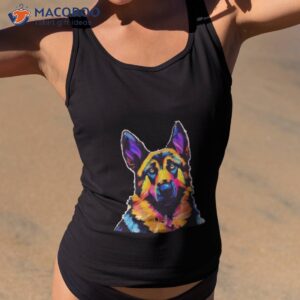 german shepherd dog lover colorful artistic mom shirt tank top 2
