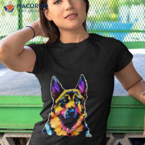 german shepherd dog lover colorful artistic mom shirt tshirt 1