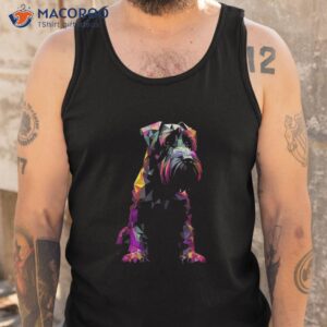 giant schnauzer puppy dog pop art shirt tank top