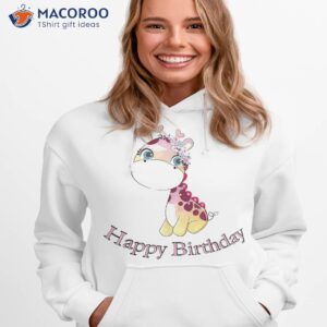 giraffe baby birthday shirt hoodie 1