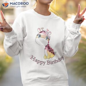 giraffe baby birthday shirt sweatshirt 2