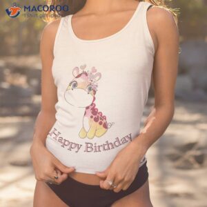 giraffe baby birthday shirt tank top 1