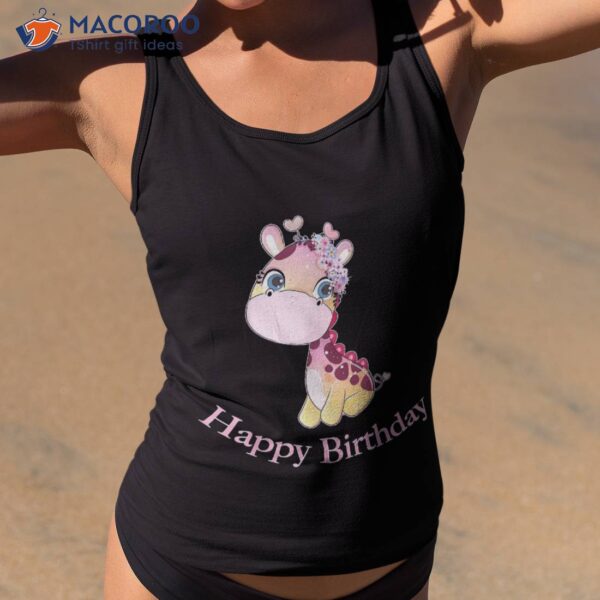 Giraffe Baby Birthday Shirt