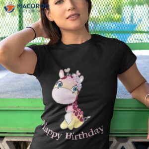 giraffe baby birthday shirt tshirt 1