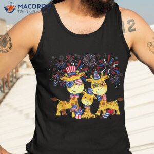 giraffe fireworks sunglasses hat merica funny 4th of july shirt tank top 3