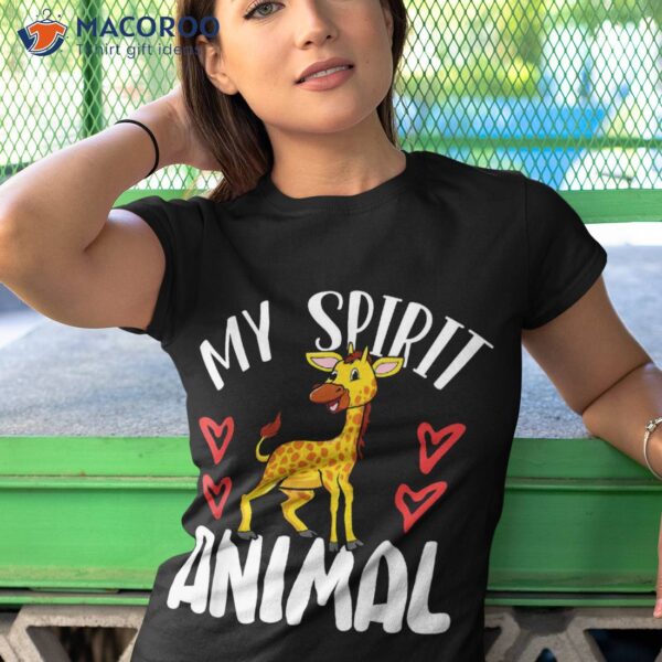 Giraffe Is My Spirit Animal Cute Lover Kids Shirt