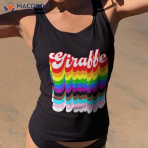 giraffe lgbtq pride rainbow funny shirt tank top 2