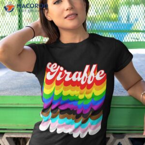 giraffe lgbtq pride rainbow funny shirt tshirt 1