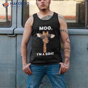 giraffe moo i m a goat farm zoo animal lover shirt tank top 2