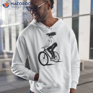 girl on a bike cool shirt hoodie 1