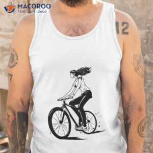 girl on a bike cool shirt tank top