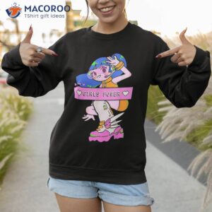 girls power cute anime girl fierce and confident female shirt sweatshirt 1