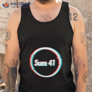 glitch art sum 41 2023 tour shirt tank top