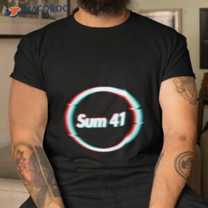 glitch art sum 41 2023 tour shirt tshirt