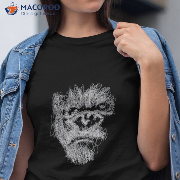 Gorilla Potrait, Shirt Artwork, Monkey Africa