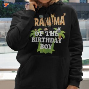 grandma of the birthday boy zoo theme animal party shirt hoodie