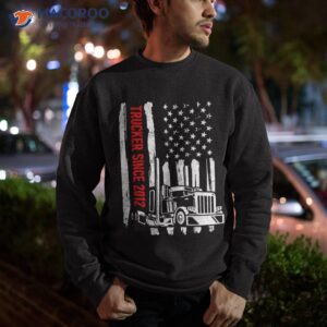 greatest trucker since 2012 truck driver usa american flag shirt sweatshirt