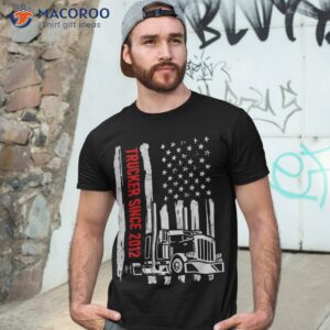 greatest trucker since 2012 truck driver usa american flag shirt tshirt 3